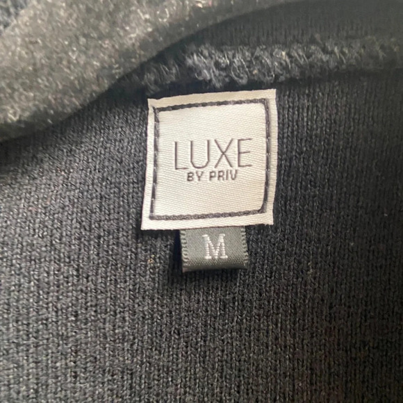 LUXE by Priv long sleeve button big collar oversized cardigan jacket Sz M - Picture 8 of 11